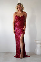 Narissa Sequin Maxi Gown | Red | Debs & Prom | Formal Gown | Oh Hello Clothing