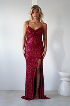 Narissa Sequin Maxi Gown | Red | Debs & Prom | Formal Gown | Oh Hello Clothing