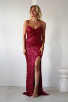 Narissa Sequin Maxi Gown | Red | Debs & Prom | Formal Gown | Oh Hello Clothing