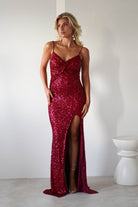 Narissa Sequin Maxi Gown | Red | Debs & Prom | Formal Gown | Oh Hello Clothing
