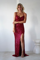 Narissa Sequin Maxi Gown | Red | Debs & Prom | Formal Gown | Oh Hello Clothing