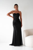 Oh Hello Clothing Dresses Nicola Strapless Glitter Gown | Black