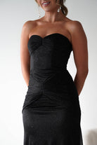 Oh Hello Clothing Dresses Nicola Strapless Glitter Gown | Black