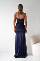 Oh Hello Clothing Dresses Nicola Strapless Glitter Gown | Navy