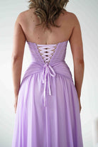 Oh Hello Clothing Women > Clothing > Dresses Nicolette Strapless Chiffon Maxi Gown | Lavender