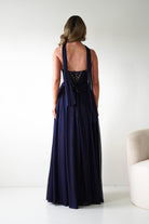 Oh Hello Clothing Women > Clothing > Dresses Nicolette Strapless Chiffon Maxi Gown | Navy