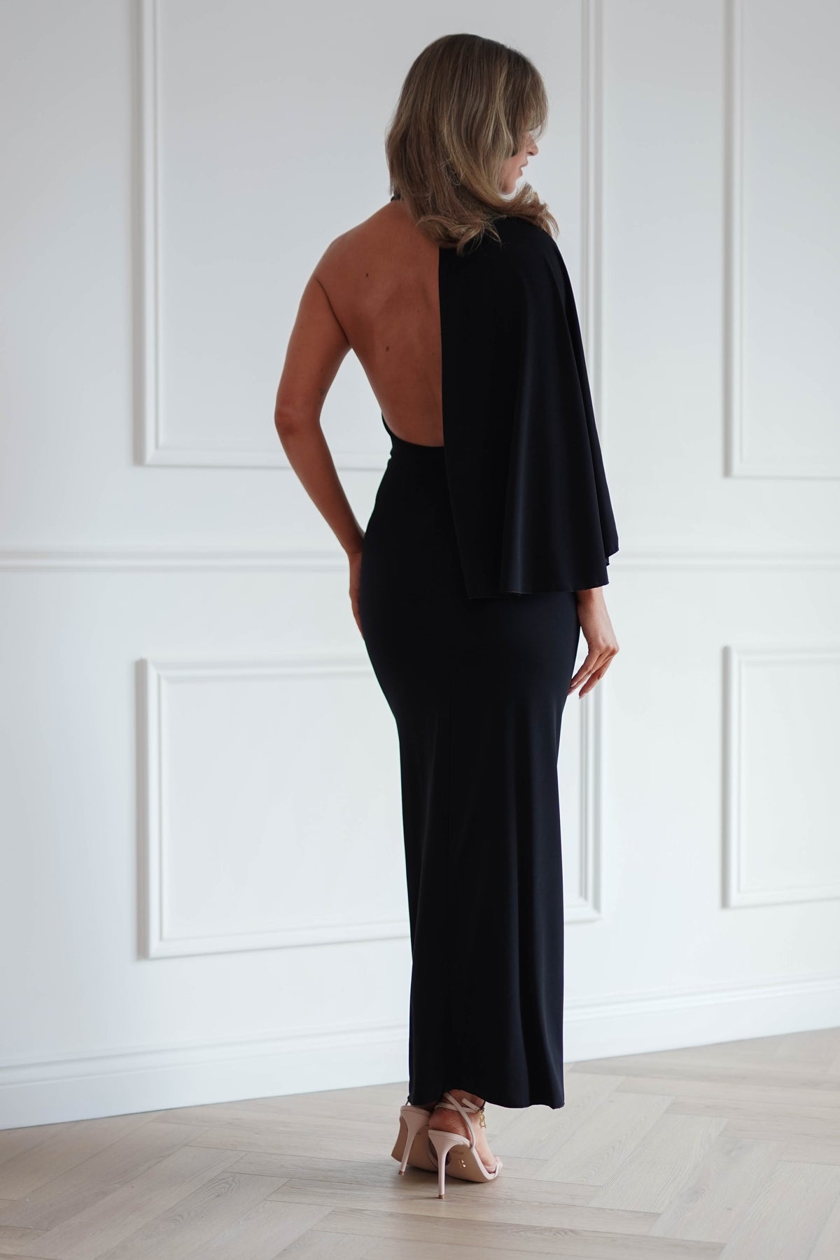 Oh Hello Clothing Women > Clothing > Dresses Ottilie Cape Shoulder Maxi Dress | Black