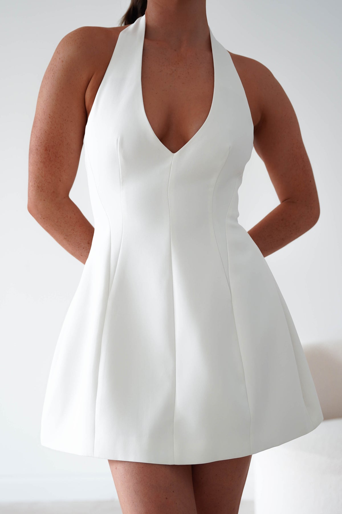 Oh Hello Clothing Women > Clothing > Dresses Pandora Structured Mini Dress | White