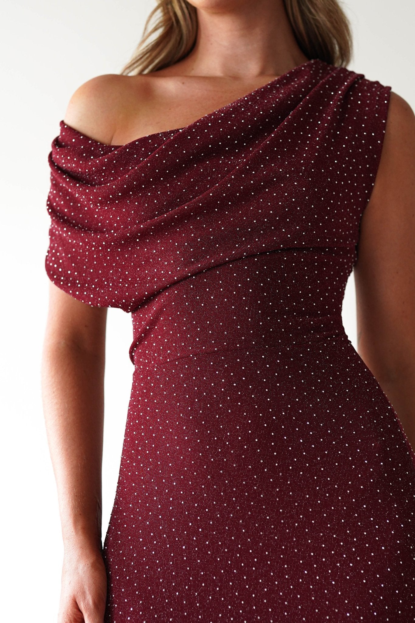 Pascal Bodycon Embellished Maxi Dress | Wine | Oh Hello Clothing | S (8)