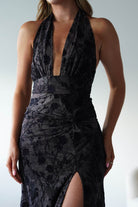 Paxton Halter Neck Floral Maxi Dress Black | Wedding Guest Dress | Halter Neck | Maxi | Oh Hello Clothing