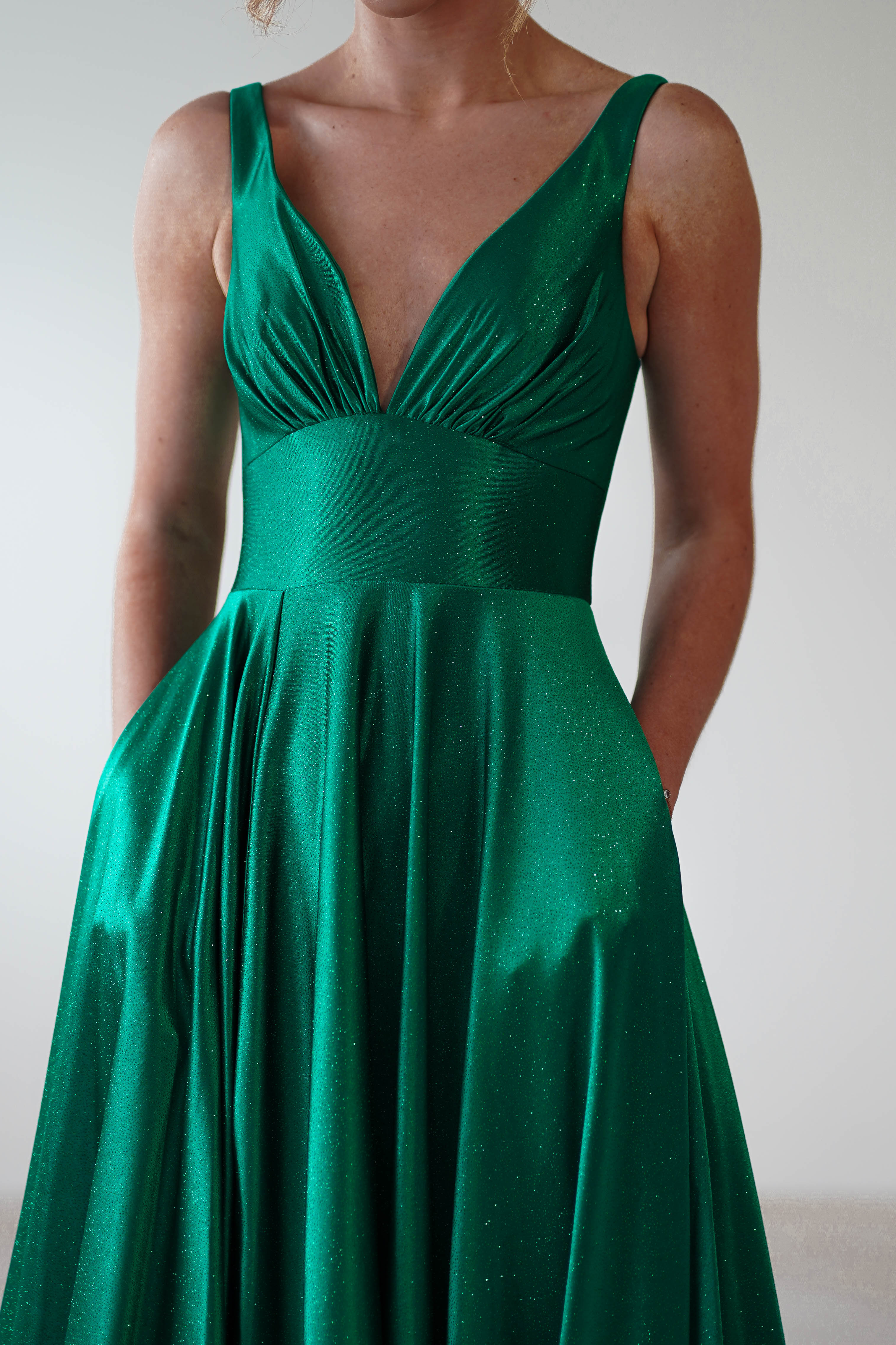 Penelope Glitter Princess Gown | Green