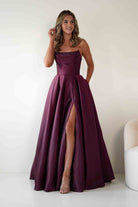 Oh Hello Clothing Debs & Prom Dresses Pepper Strapless A-Line Maxi Gown | Berry