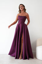 Oh Hello Clothing Dresses > Prom Dresses Pepper Strapless A-Line Maxi Gown | Berry