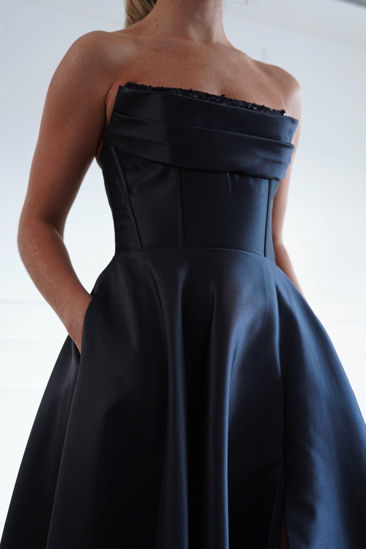 Oh Hello Clothing Dresses > Prom Dresses Pepper Strapless A-Line Maxi Gown | Black