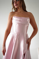 Oh Hello Clothing Dresses > Prom Dresses Pepper Strapless A-Line Maxi Gown | Pink