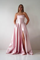 Oh Hello Clothing Dresses > Prom Dresses Pepper Strapless A-Line Maxi Gown | Pink