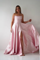 Oh Hello Clothing Dresses > Prom Dresses Pepper Strapless A-Line Maxi Gown | Pink