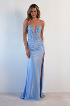 Perla Embellished Gown | Light Blue | Debs & Prom | Formal Gown | Oh Hello Clothing