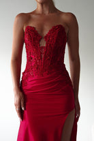 Perla Embellished Gown | Red | Debs & Prom | Formal Gown | Oh Hello Clothing