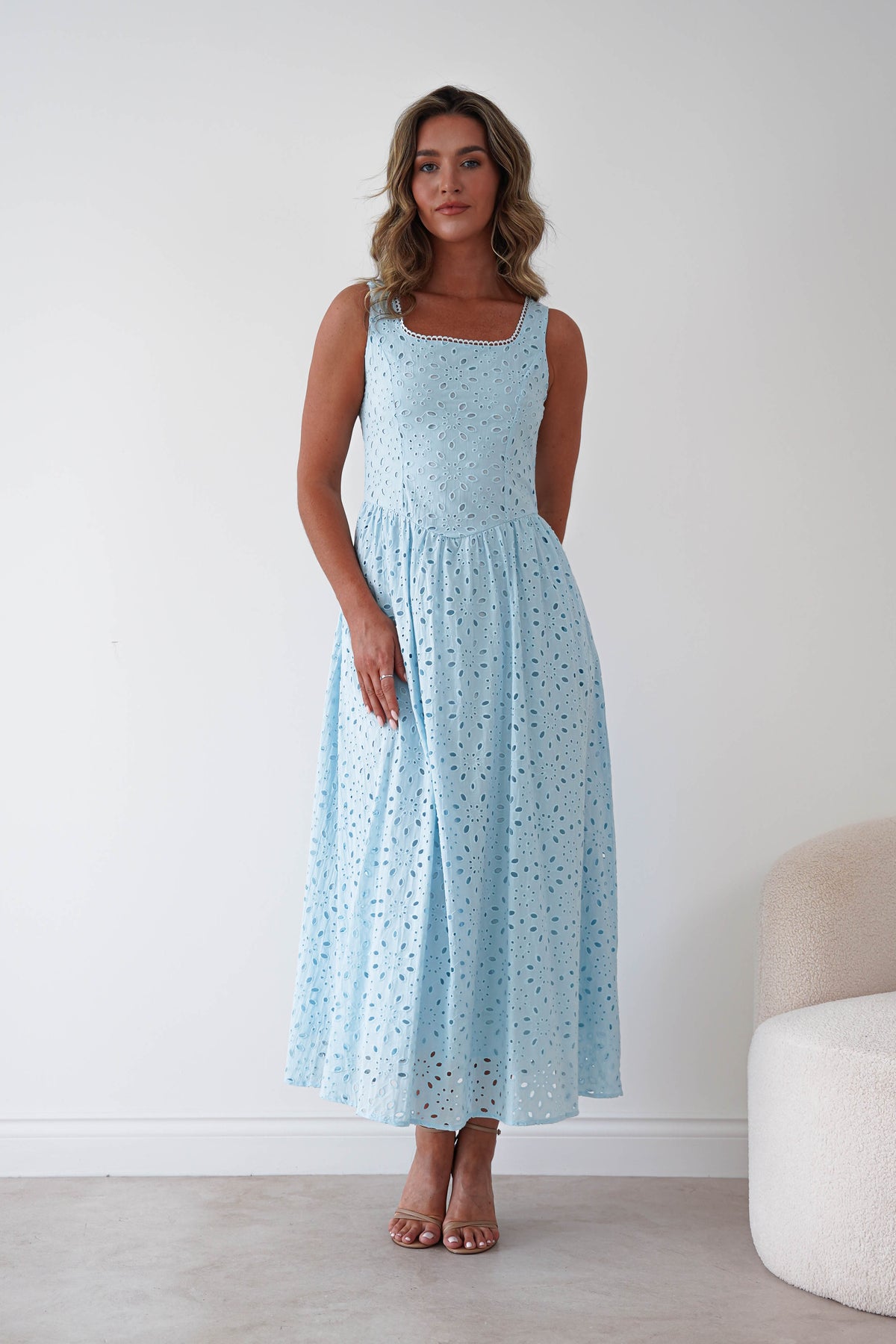 Petal Skater Cotton Maxi Dress