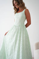 Oh Hello Clothing Women > Clothing > Dresses Petal Skater Cotton Maxi Dress | Mint