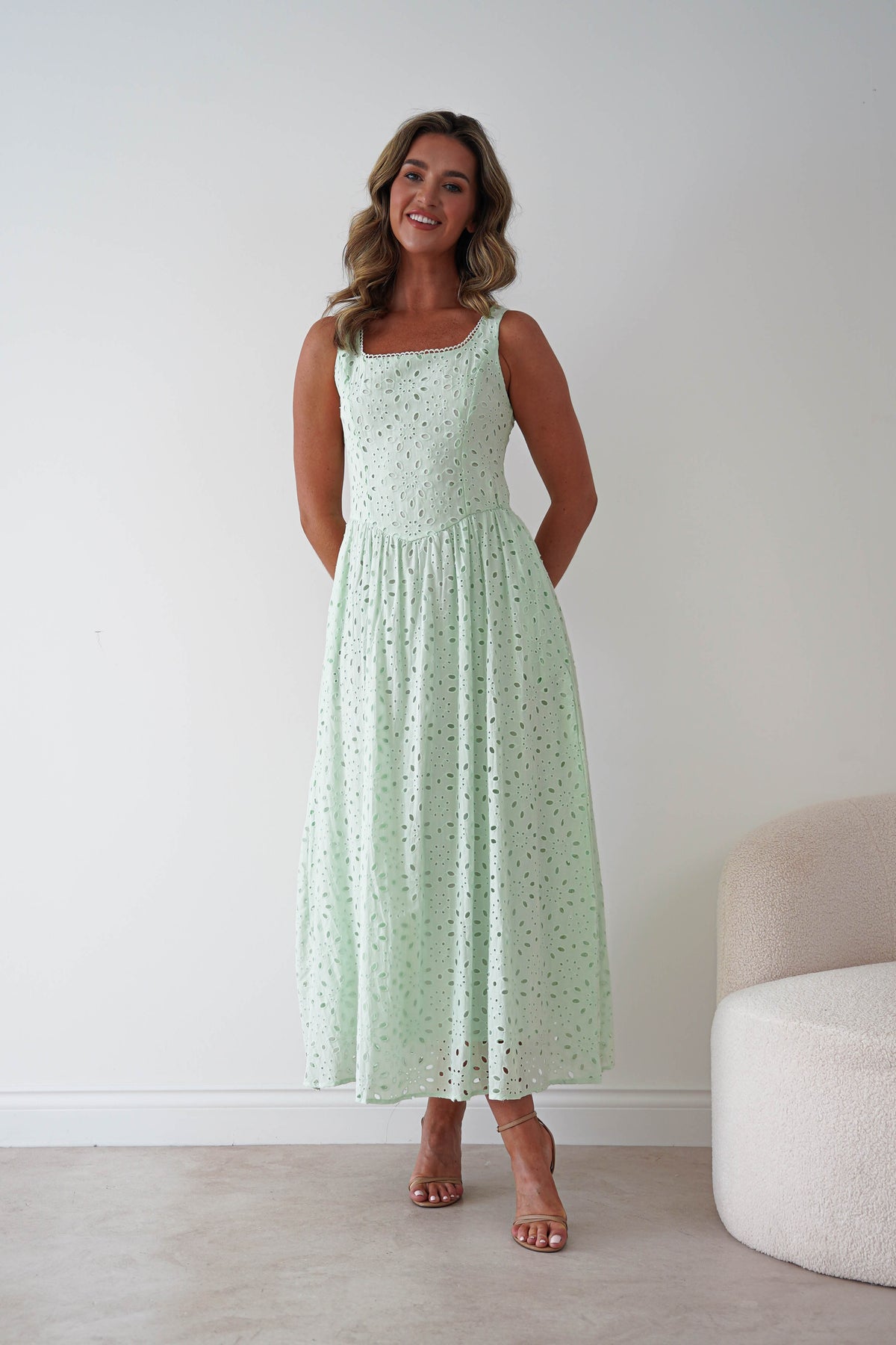 Petal Skater Cotton Maxi Dress