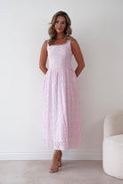 Oh Hello Clothing Women > Clothing > Dresses Petal Skater Cotton Maxi Dress | Pink