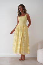 Oh Hello Clothing Women > Clothing > Dresses Petal Skater Cotton Maxi Dress | Yellow