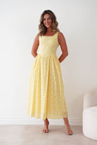 Oh Hello Clothing Women > Clothing > Dresses Petal Skater Cotton Maxi Dress | Yellow