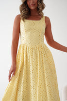 Oh Hello Clothing Women > Clothing > Dresses Petal Skater Cotton Maxi Dress | Yellow