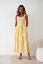 Oh Hello Clothing Women > Clothing > Dresses Petal Skater Cotton Maxi Dress | Yellow