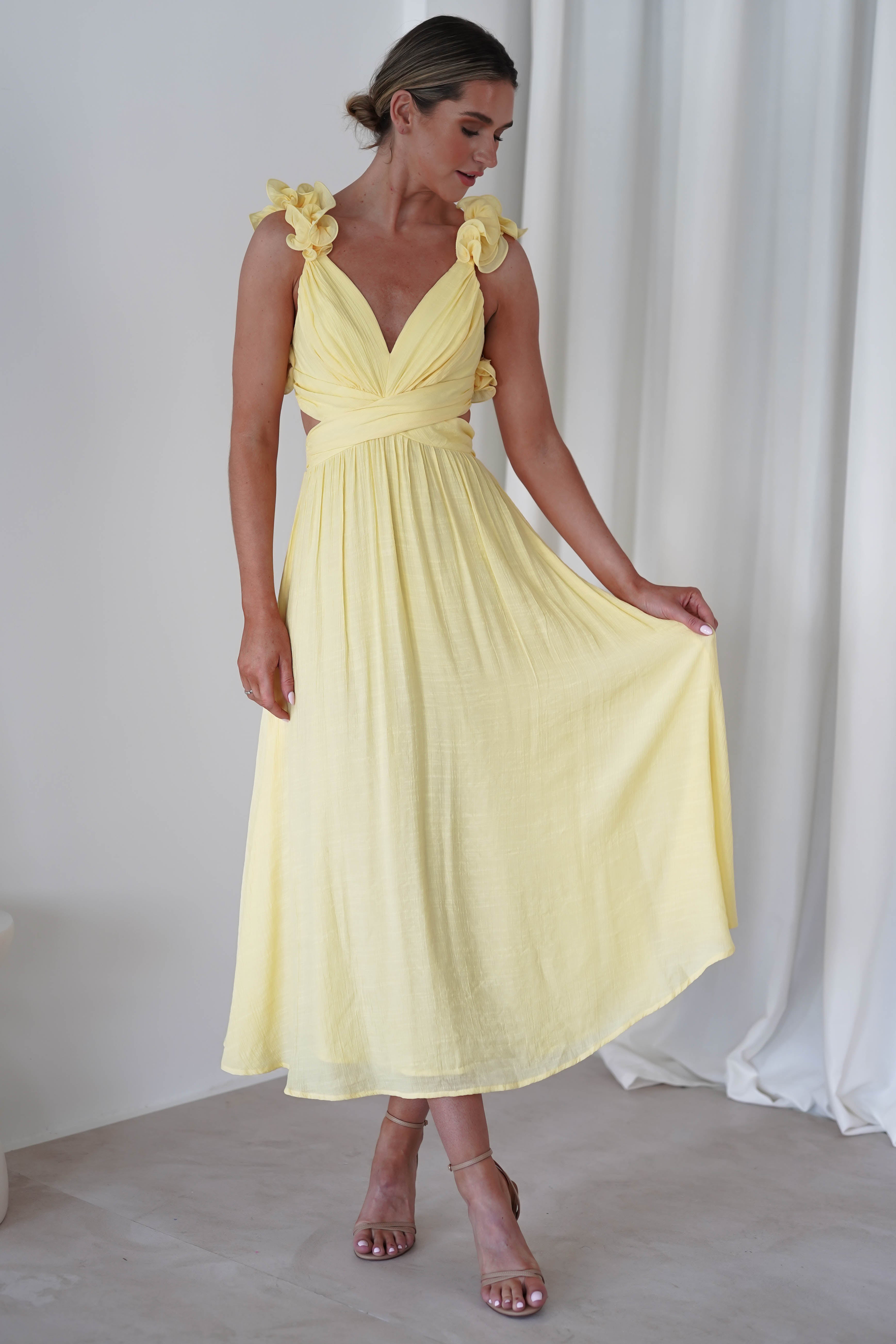 Phoebe Midaxi Dress | Yellow