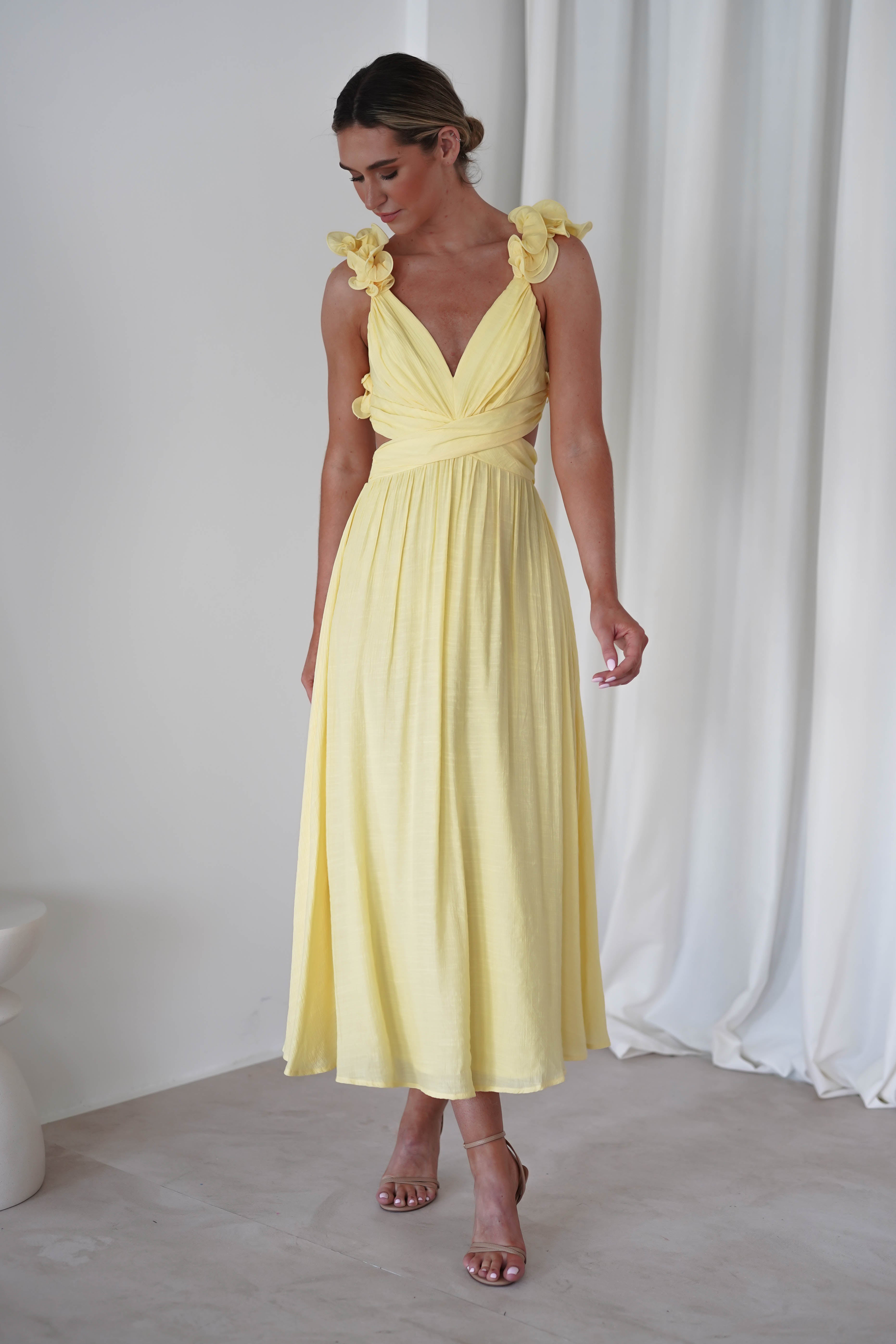 Phoebe Midaxi Dress | Yellow