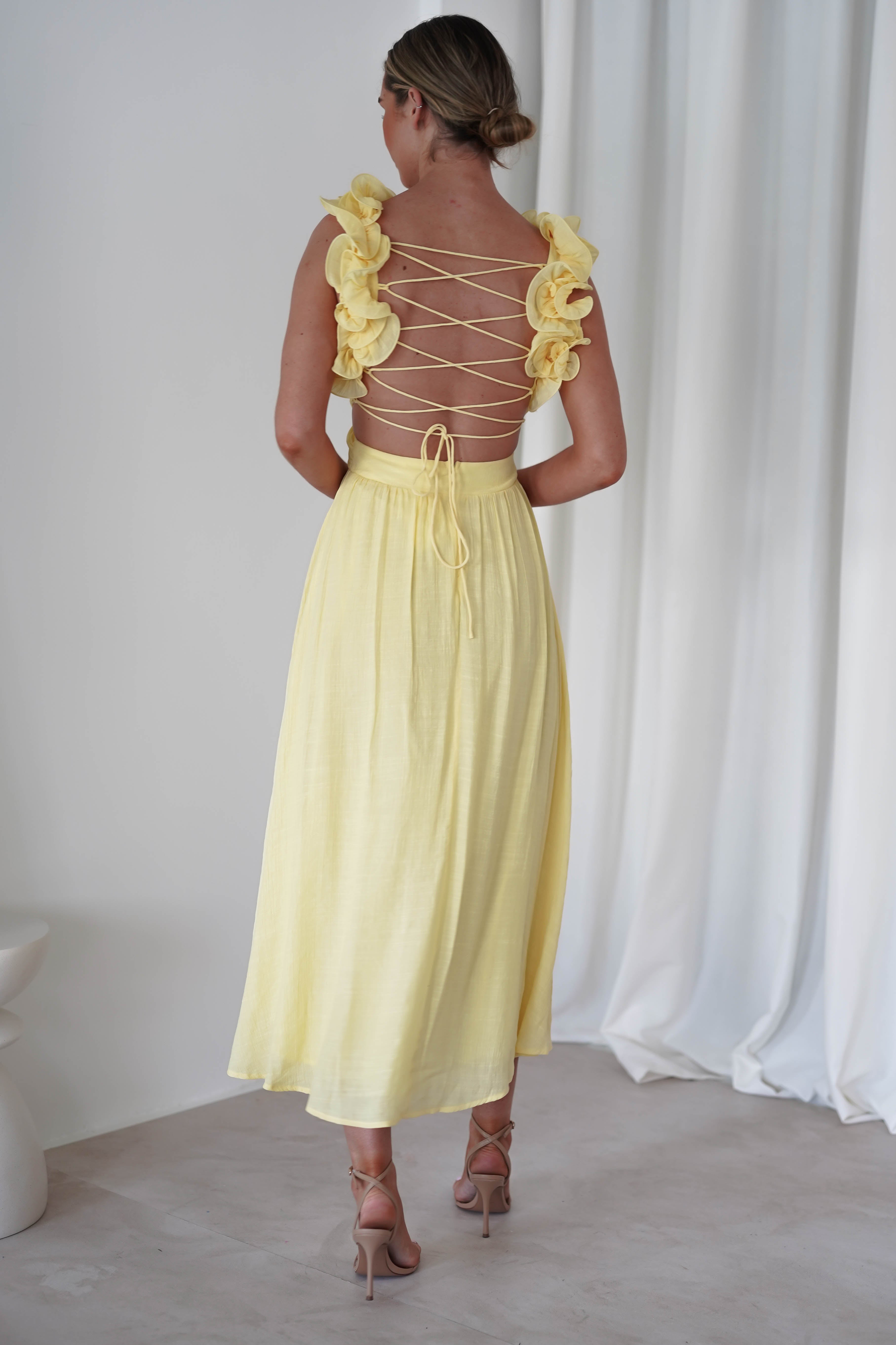 Phoebe Midaxi Dress | Yellow