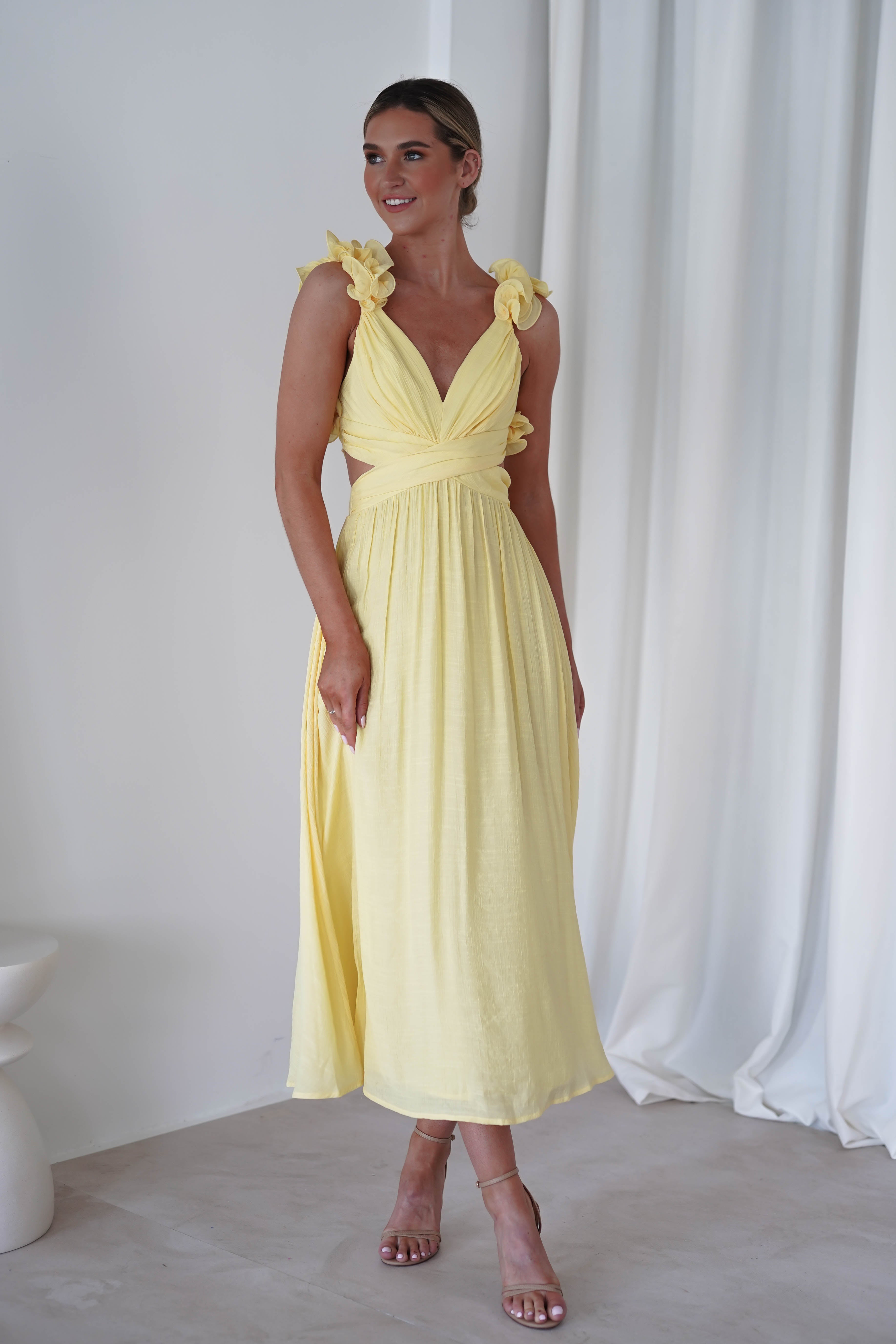 Phoebe Midaxi Dress | Yellow