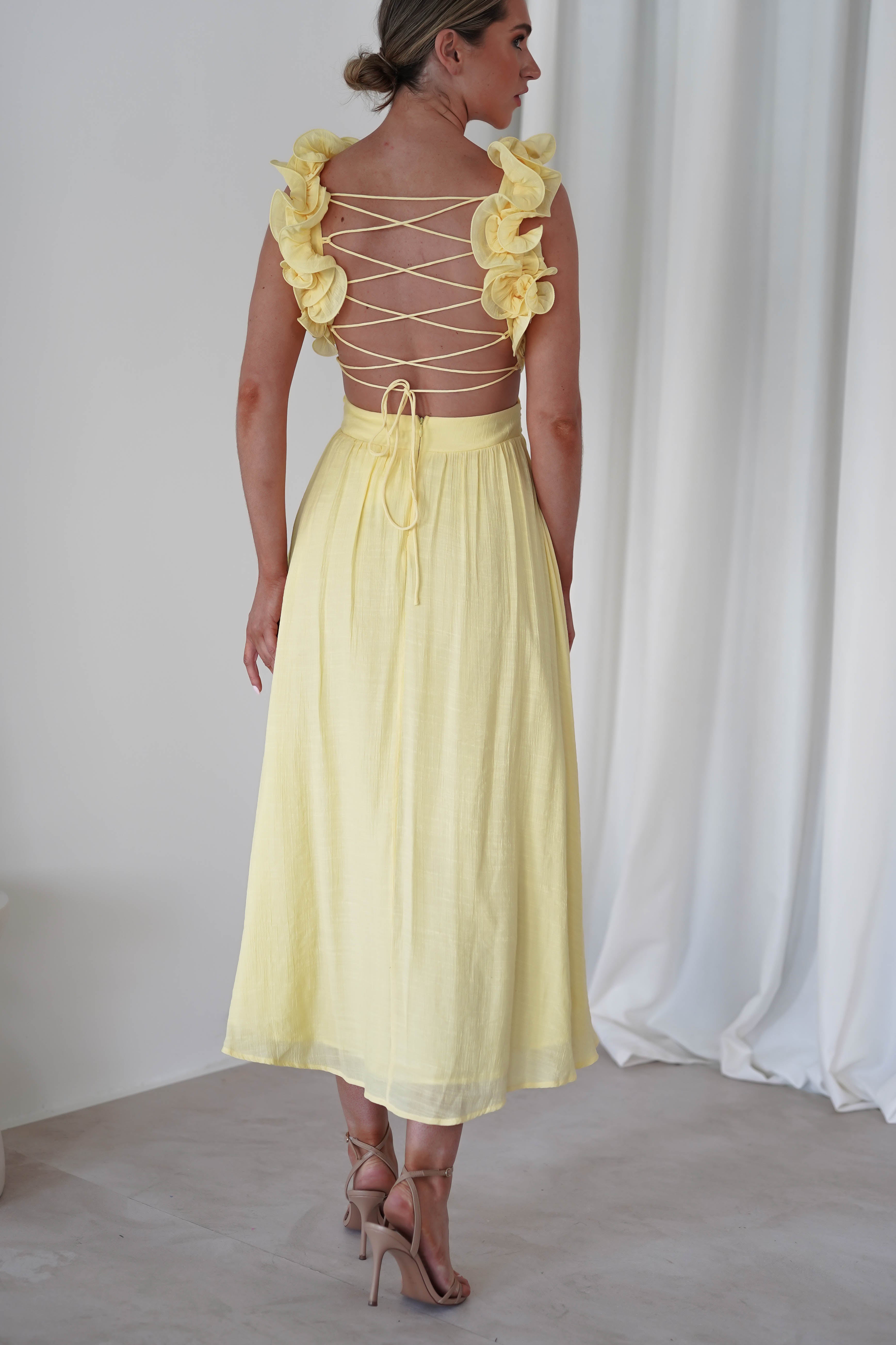 Phoebe Midaxi Dress | Yellow