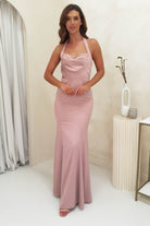 Piper Soft Satin Gown | Mauve | Debs & Prom | Formal Gown | Oh Hello Clothing