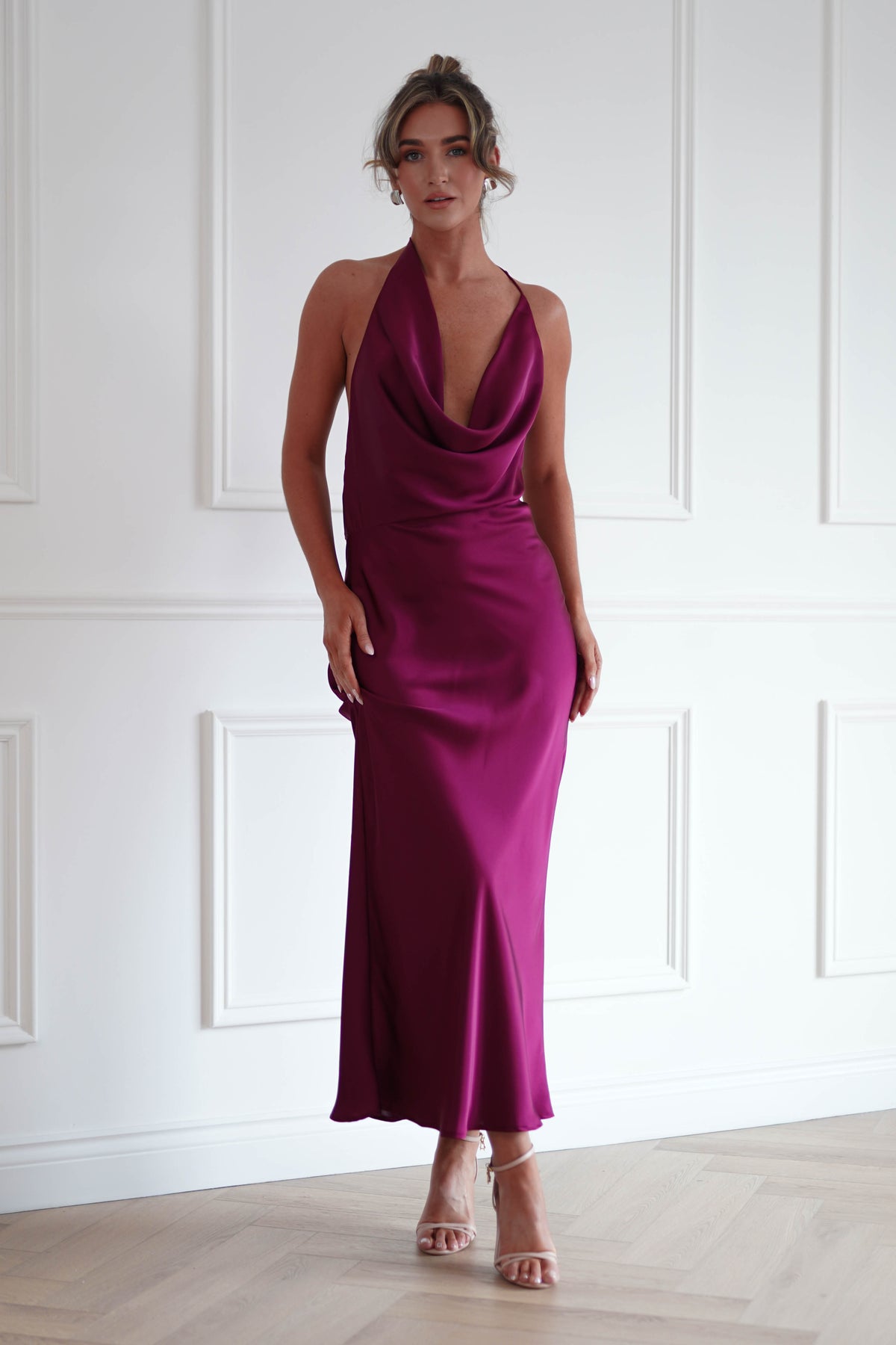 Oh Hello Clothing Women > Clothing > Dresses Polina Backless Maxi Dress | Wine