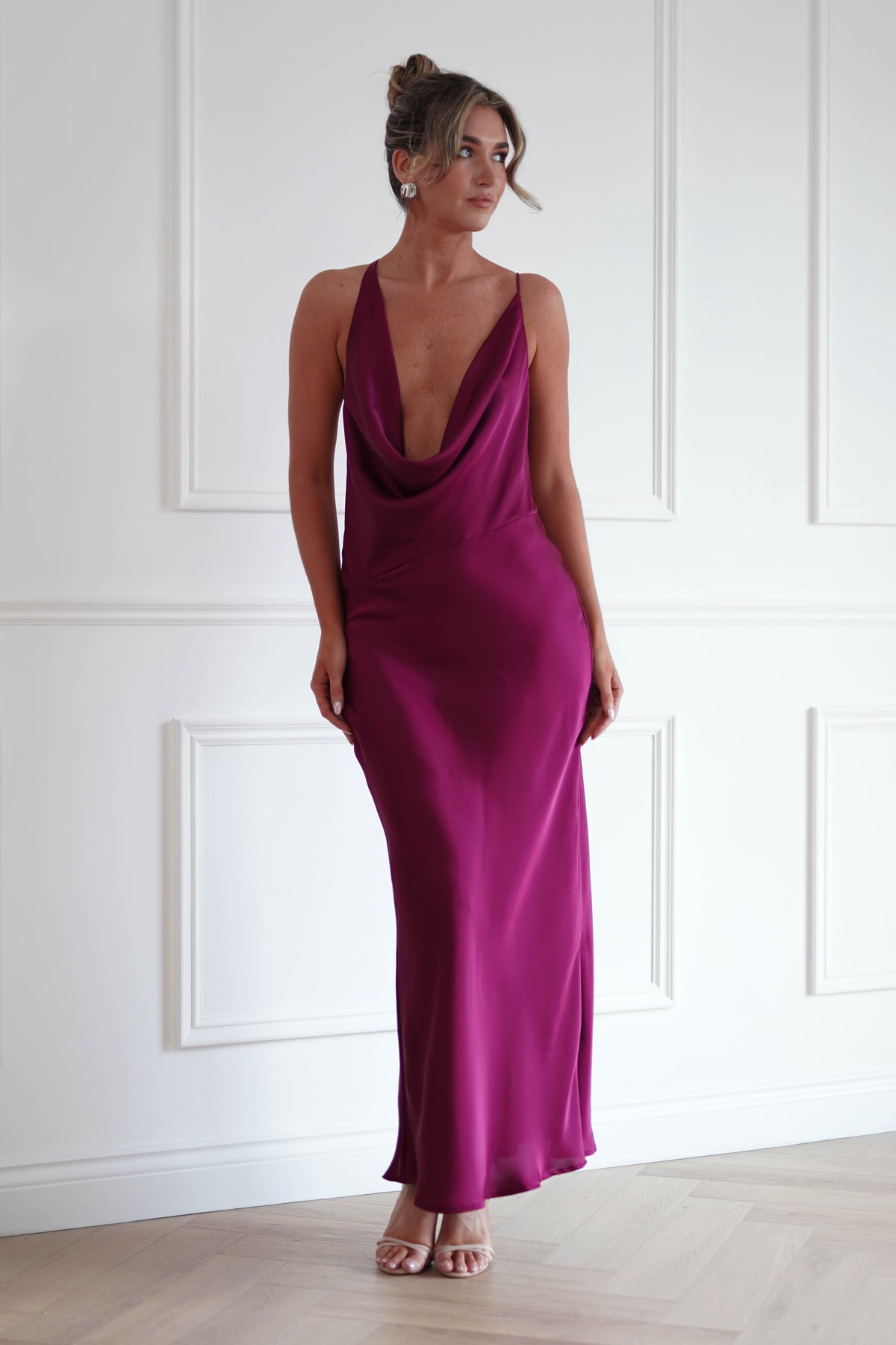 Oh Hello Clothing Women > Clothing > Dresses Polina Backless Maxi Dress | Wine
