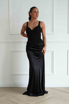 Oh Hello Clothing Women > Clothing > Dresses Rachel Structured Draped Maxi Dress | Black