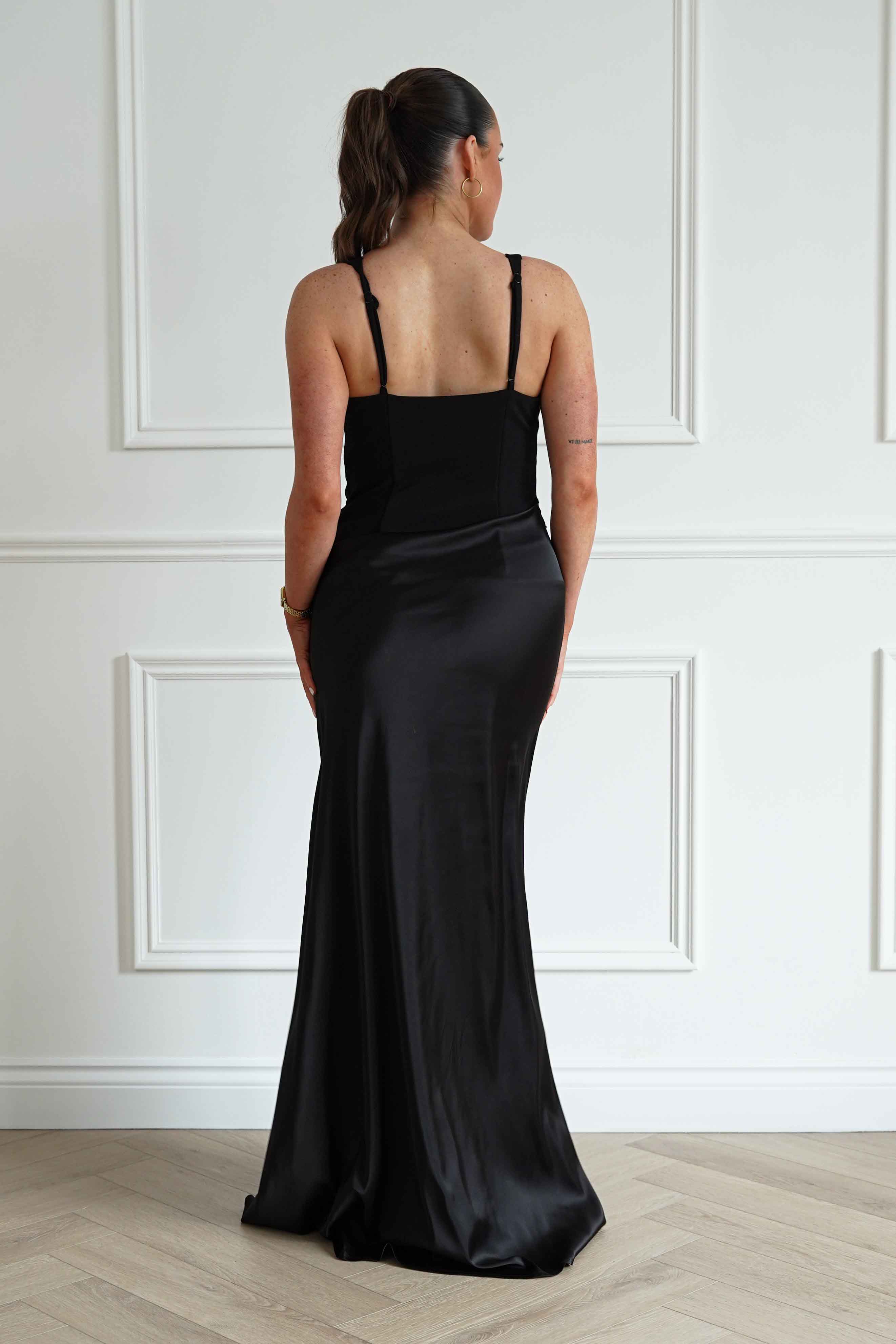 Oh Hello Clothing Women > Clothing > Dresses Rachel Structured Draped Maxi Dress | Black
