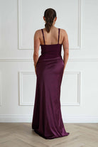 Oh Hello Clothing Women > Clothing > Dresses Rachel Structured Draped Maxi Dress | Plum