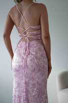 Oh Hello Clothing Dresses > Prom Dresses Rae Bodycon Floral Sequin Maxi Gown | Pink