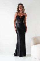 Oh Hello Clothing Dresses > Prom Dresses Raya Embellished Corset Gown | Black