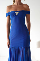 Robin Off The Shoulder Maxi Dress Cobalt Blue | Wedding Guest Dress | Off Shoulder | Maxi | Oh Hello Clothing