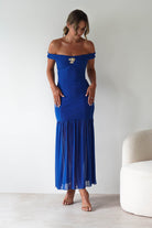 Robin Off The Shoulder Maxi Dress Cobalt Blue | Wedding Guest Dress | Off Shoulder | Maxi | Oh Hello Clothing
