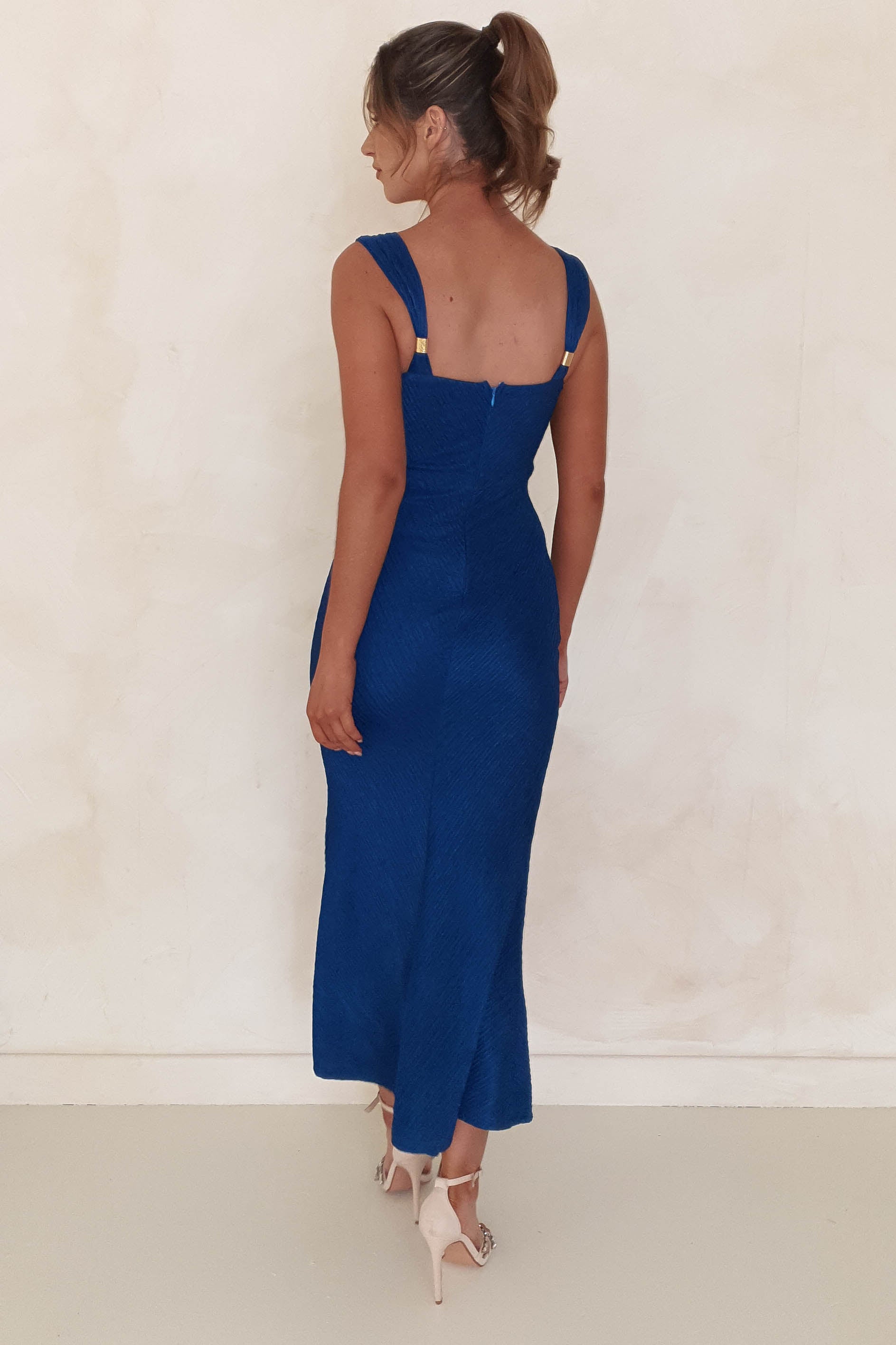 Rosetti Textured Bodycon Maxi Dress | Blue