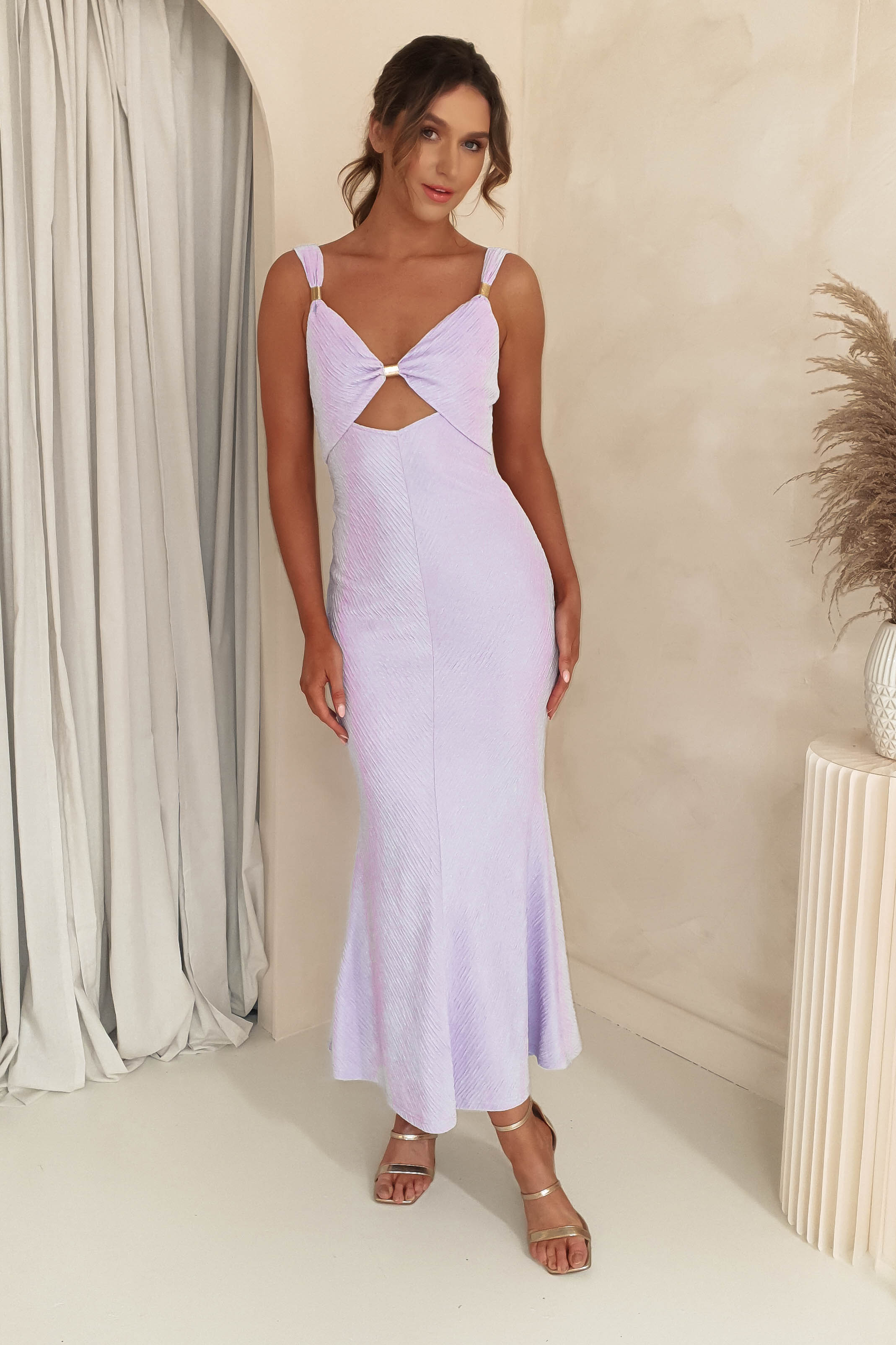 Rosetti Textured Bodycon Maxi Dress | Lilac