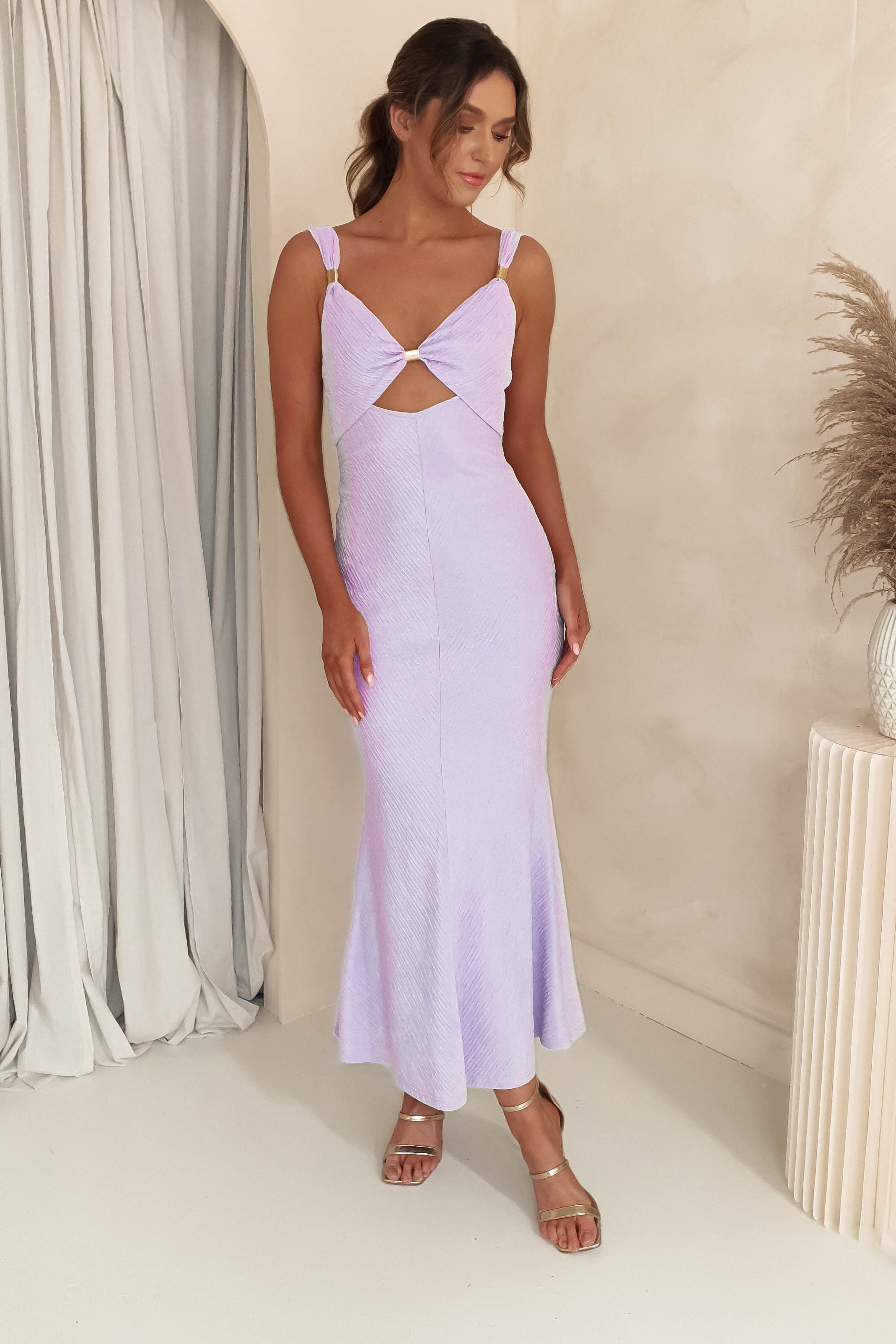 Rosetti Textured Bodycon Maxi Dress | Lilac