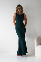 Samantha Bow Detail Maxi Dress Emerald Green | Wedding Guest Dress | Maxi | Oh Hello Clothing